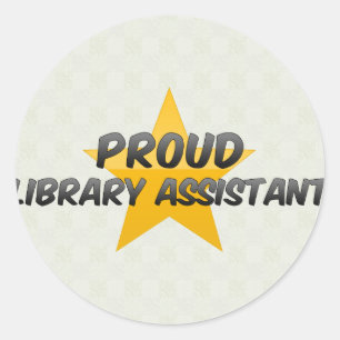 Sticker Rond Assistant Bibliothèque Fiers