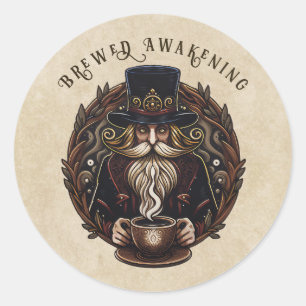Sticker Rond Assistant Café