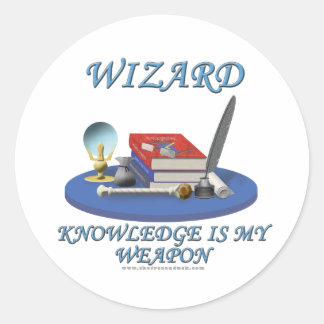 Sticker Rond Assistant : La connaissance est mon arme