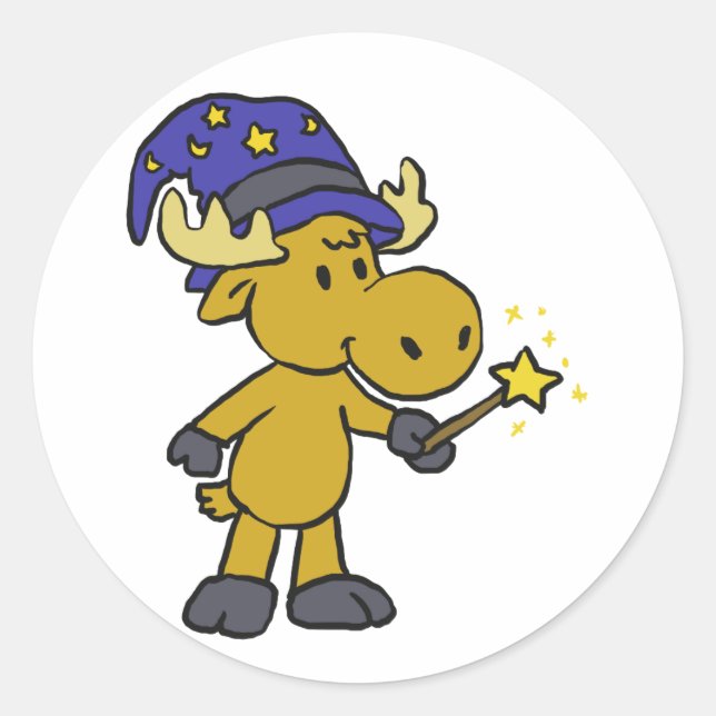 Sticker Rond Assistant Little Moose | choisir la couleur arrièr (Devant)