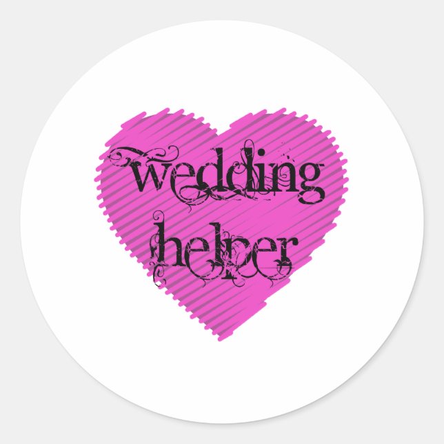 Sticker Rond Assistant mariage (Devant)