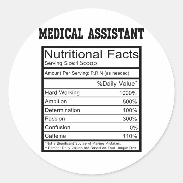 Sticker Rond Assistant Médicale (Devant)