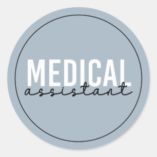 Sticker Rond Assistant Médicale MA   Cadeau de l'assistant clin