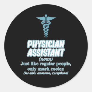 Sticker Rond Assistant physique PA Étudiants médicaux