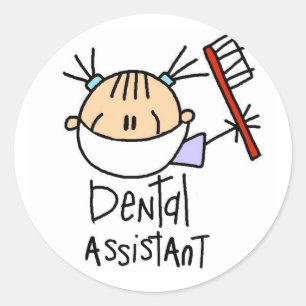 Sticker Rond Assistante dentaire