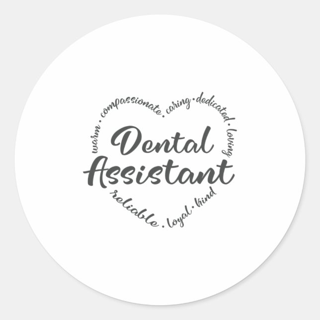 Sticker Rond assistante dentaire, dentiste, dentiste (Devant)