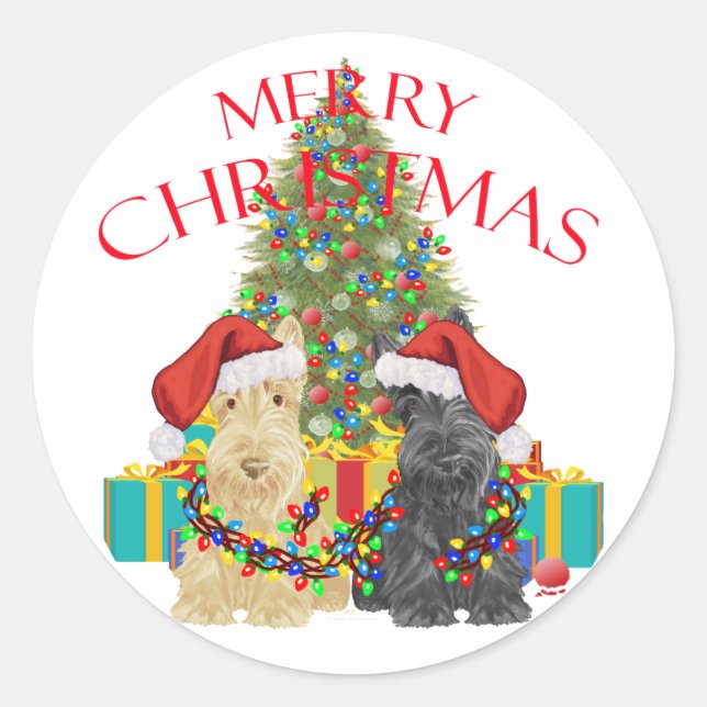 Sticker Rond Assistants du Père Noël (Devant)