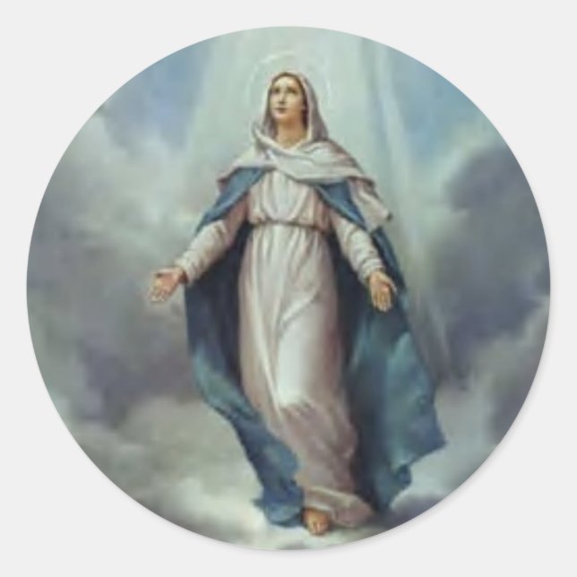 Sticker Rond Assomption de Vierge Marie (Devant)