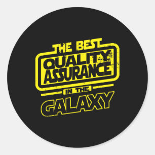 Sticker Rond Assurance Qualité La Meilleure Dans La Galaxie
