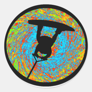 Sticker Rond Assurés de Wakeboard Raley