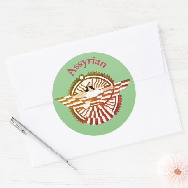 Sticker Rond assyrien (Enveloppe)