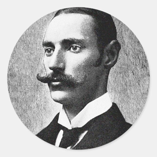 Sticker Rond Astor IV ~ John Jacob Inventeur capitaliste (Devant)