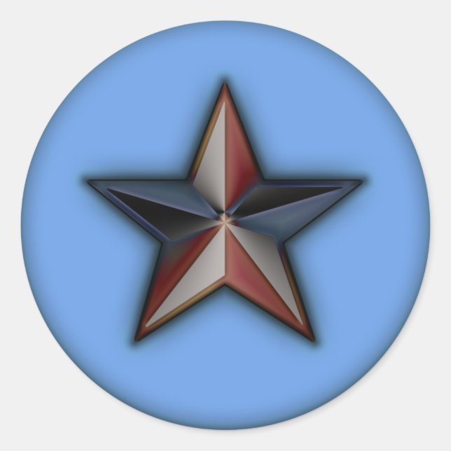 Sticker Rond Astra Metallica Bleu (Devant)