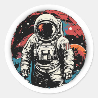 Sticker Rond Astronaut ArtColor 03