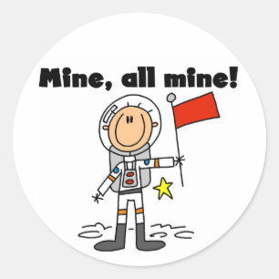 Sticker Rond Astronaut Mine Tous les T-shirts et cadeaux
