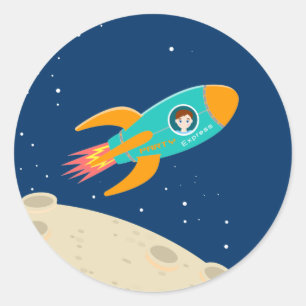 Sticker Rond Astronaute