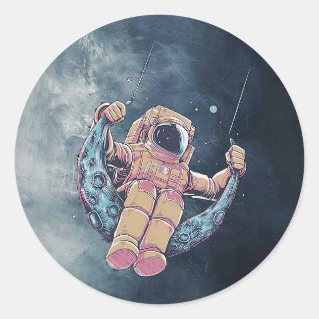 Sticker Rond Astronaute (Devant)
