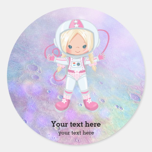 Sticker Rond Astronaute (Devant)