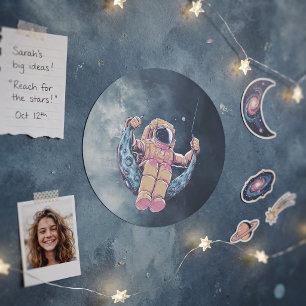 Sticker Rond Astronaute