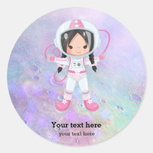 Sticker Rond Astronaute