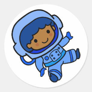 Sticker Rond Astronaute