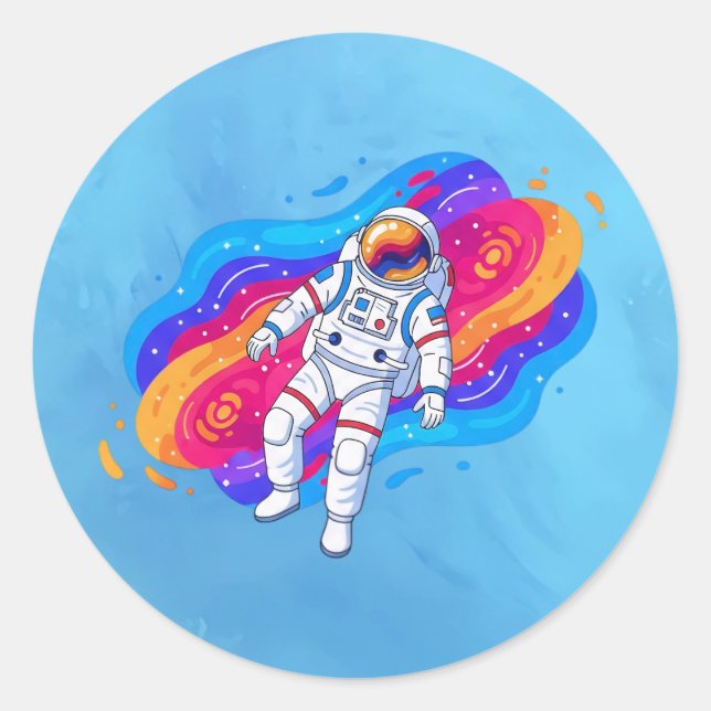 Sticker Rond Astronaute (Devant)