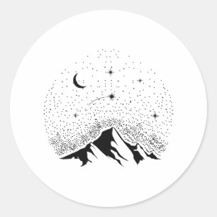 Sticker Rond Astronomie Adulte De L'Espace Étoile De Tir De Ho