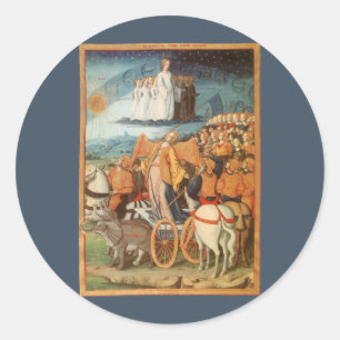 Sticker Rond Astronomie céleste vintage Pouvoir des cieux
