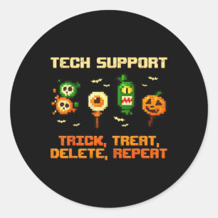 Sticker Rond Astuce de soutien technique Supprimer Répéter Hall