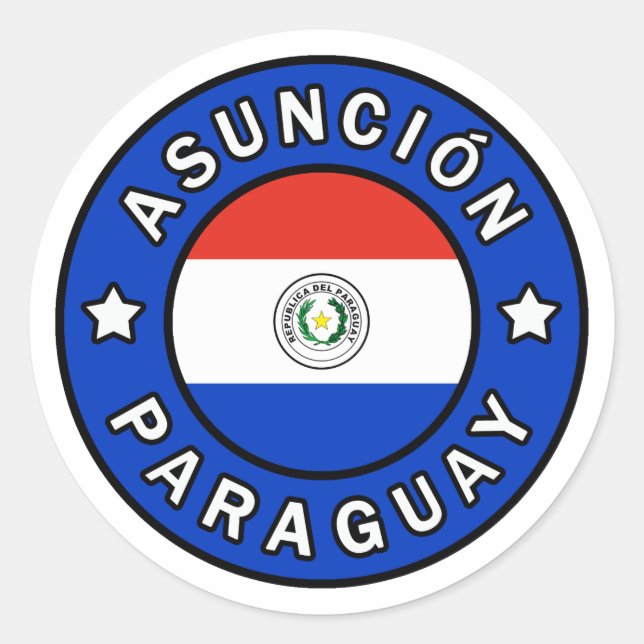Sticker Rond Asunción Paraguay (Devant)