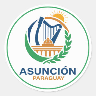 Sticker Rond Asuncion Paraguay Amérique du Sud