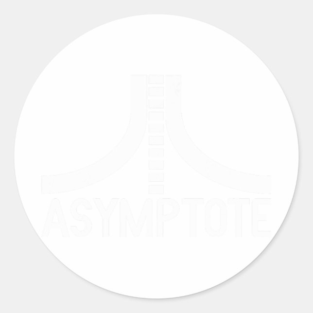 Sticker Rond Asymptote Retro Video Joueur Math Enseignant Gee (Devant)