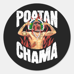 Sticker Rond ATAN CHAMA MMA Fan JJB Boxe Muay Thai Kickboxing