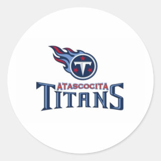 Sticker Rond Atascocita Titans Football Jeune