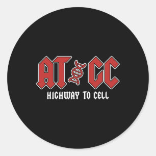 Sticker Rond Atgc - Prof de biologie drôle étudiant