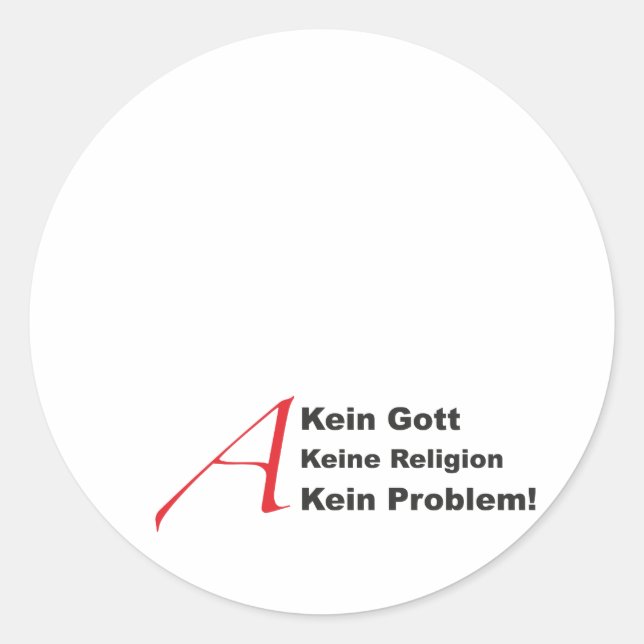 Sticker Rond atheist (Devant)