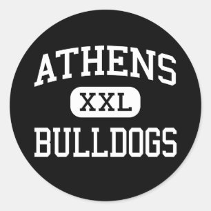 Sticker Rond Athènes - Bulldogs - Lycée - Les Plaines Ohio