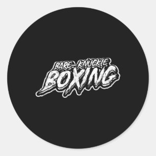 Sticker Rond Athlète de boxe à col nu