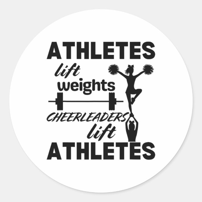 Sticker Rond Athlète de cascade de cheerleading Escouade de che (Devant)