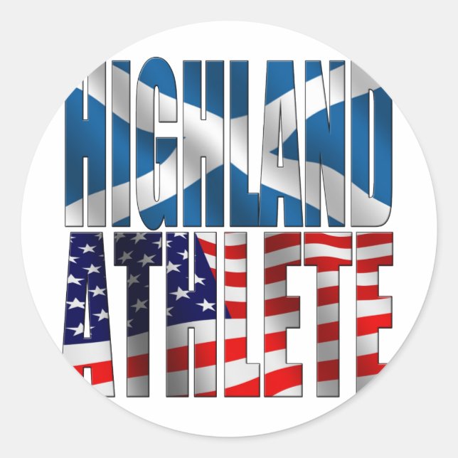 Sticker Rond Athlète Highland (Devant)