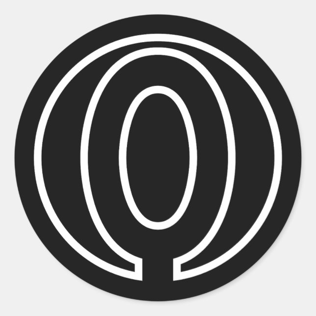 Sticker Rond Athlètes Numéro 0 forme circulaire (Devant)