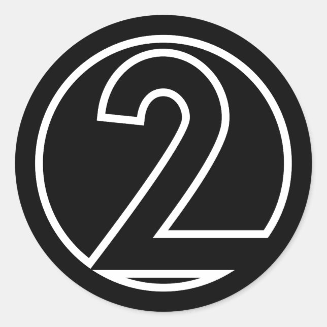 Sticker Rond Athlètes Numéro 2 forme circulaire (Devant)