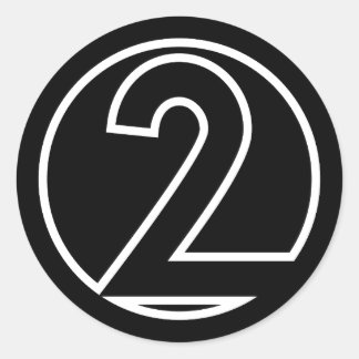 Sticker Rond Athlètes Numéro 2 forme circulaire