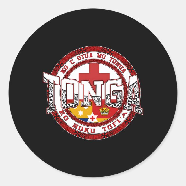 Sticker Rond Atikapu Tonga Gris Petit (Devant)