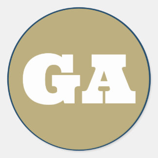 Sticker Rond Atlanta (GA) - Old Gold x Navy
