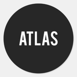 Sticker Rond Atlas - Tee cadeau drôle pour fan de nouveau nom c
