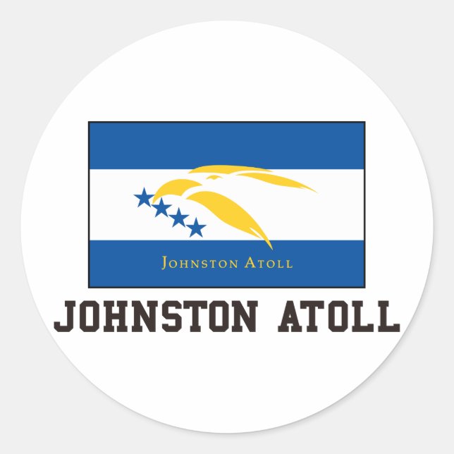 Sticker Rond Atoll de Johnston (Devant)