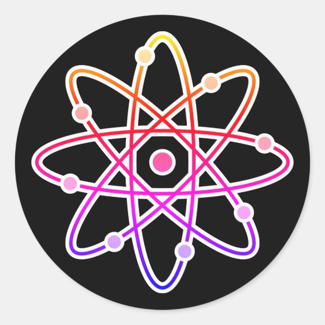 Sticker Rond Atom (Devant)