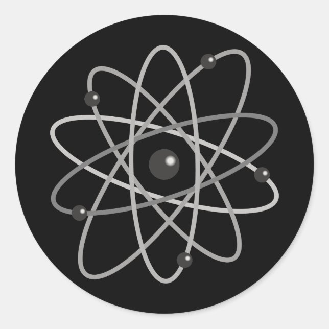 Sticker Rond Atom (006) (Devant)
