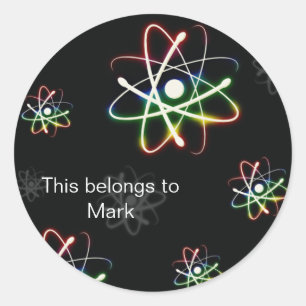 Sticker Rond Atomes